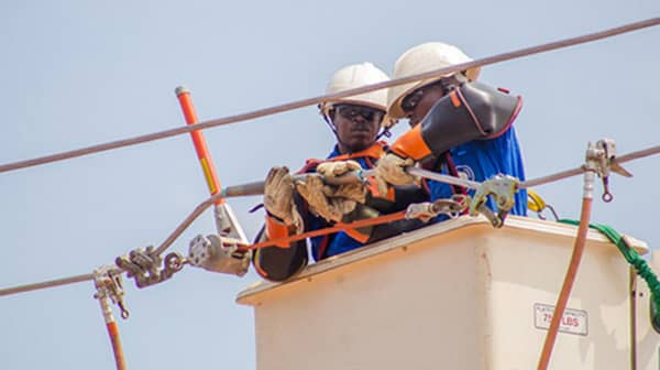 Electricity workers
