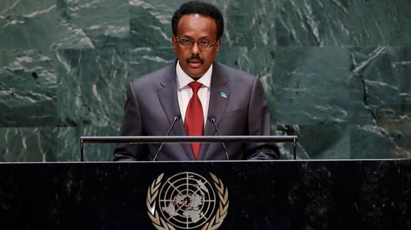 FILE PHOTO: Mohamed Abdullahi Mohamed, President of Somalia addresses the 74th session of the United Nations General Assembly at U.N. headquarters in New York City, New York