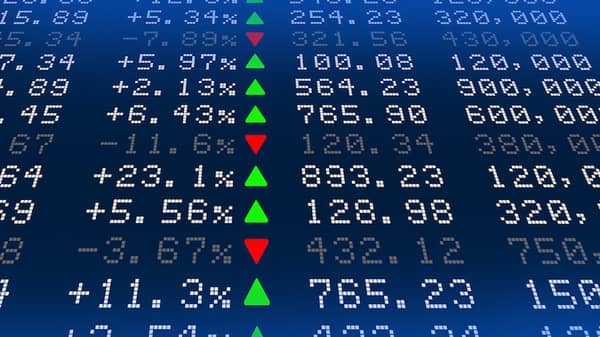 Digital Stock exchange panel