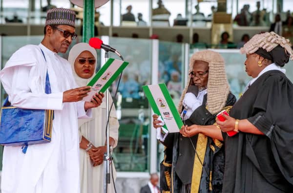 Buhari at swearing-in