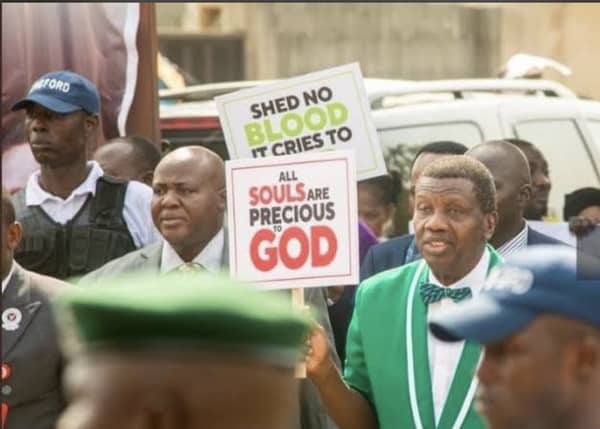 Pastor Adeboye protest