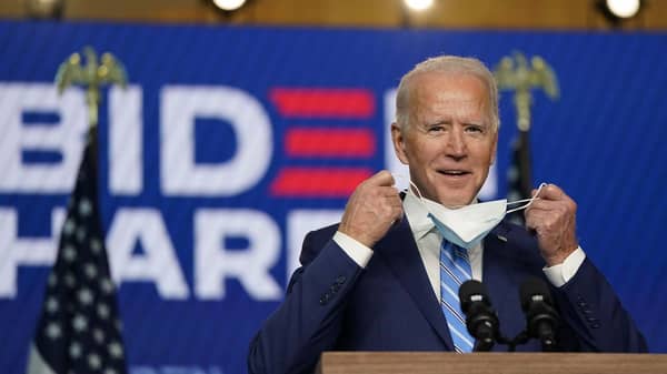 Democratic Presidential Nominee Joe Biden Speaks To The Press Day After Election Day, As Results Still Await