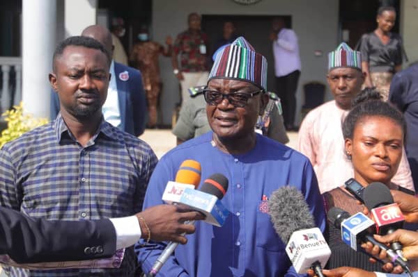 Governor Ortom – Pius Angbo and his wife