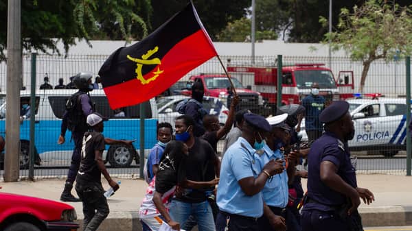 ANGOLA-POLICE-DEMONSTRATION
