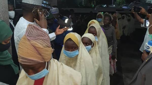 Jangebe schoolgirls at Government House