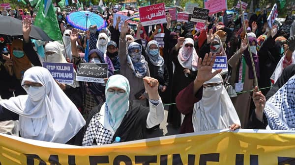 PAKISTAN-ISRAEL-PALESTINIAN-CONFLICT-PROTEST