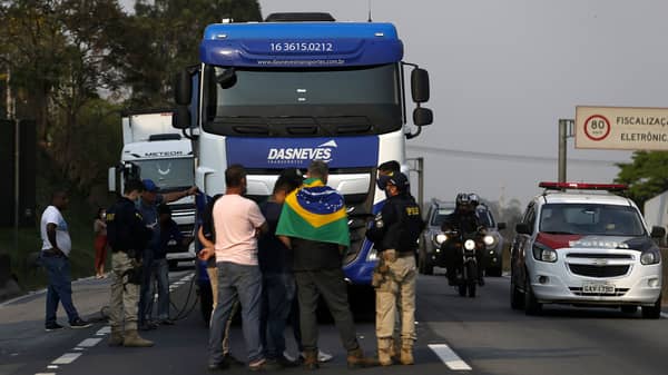 BRAZIL-BOLSONARO-SUPPORTERS-TRUCKERS-DEMO