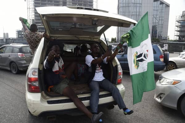NIGERIA-DEMONSTRATION-POLICE