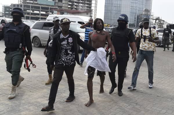 NIGERIA-DEMONSTRATION-POLICE