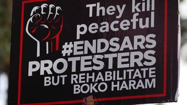 NIGERIA-DEMONSTRATION-POLICE