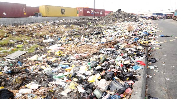 Pic 5 Refuse Dom at First Gate Bus Stop, Tin Can Island Port, on