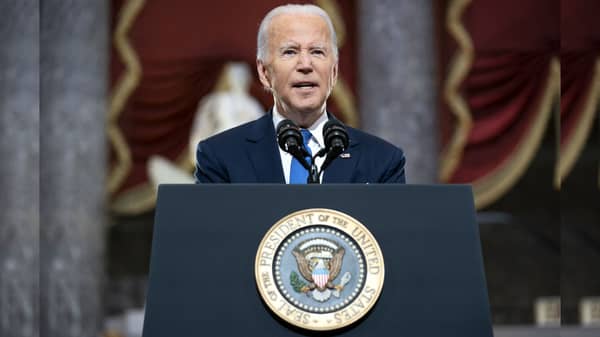 President Biden Speaks At U.S. Capitol On Anniversary Of January 6 Attack