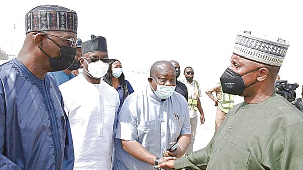 Pic 5 Minister Transportation Inspection of ongoing Kano-Kaduna