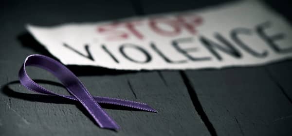 Domestic violence ribbon. Photo Getty