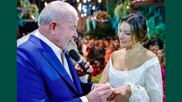 Brazilian former President Luiz Inacio Lula da Silva marries sociologist Rosangela Silva, in Sao Paulo