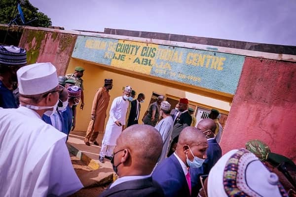 Buhari visits Kuje prison after terrorist attack