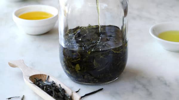 grean tea and olive oil
