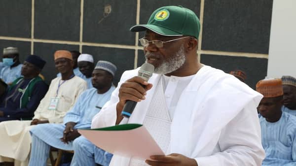 Chairman-National-Hajj-Commission-of-Nigeria-NAHCON-Alhaji-Zikirullah-Kunle-Hassan-addressing-intending-pilgrims-at-a-ceremony-for-the-inaugural-flight-in-Maiduguri.