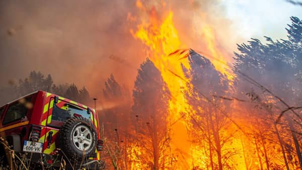 Wildfire in Southwestern France