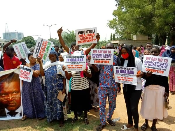 Protest at Obajana in Kogi State
