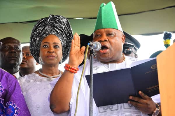 Ademola Adeleke swearing in as Osun State governor