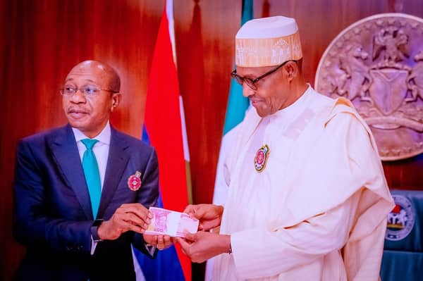 Godwin Emefiele and Muhammadu Buhari