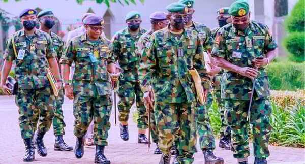 Service chiefs security chiefs Lucky Irabor, Ibrahim Attahiru, Ishiaka Amao, Awwal Gambo 1