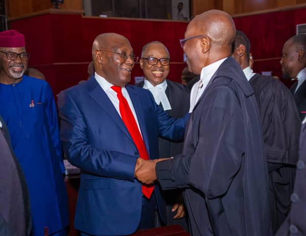 Atiku Abubakar at Tribunal on Thursday