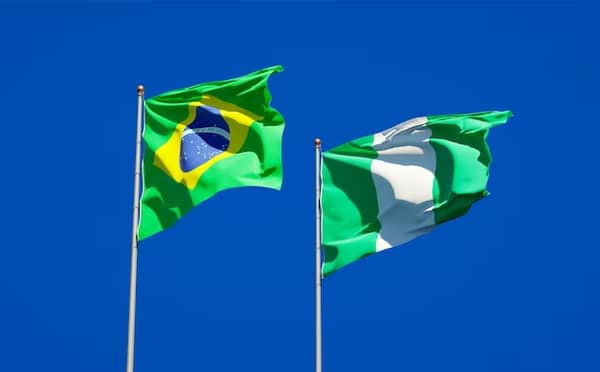 Nigeria Brazil flags