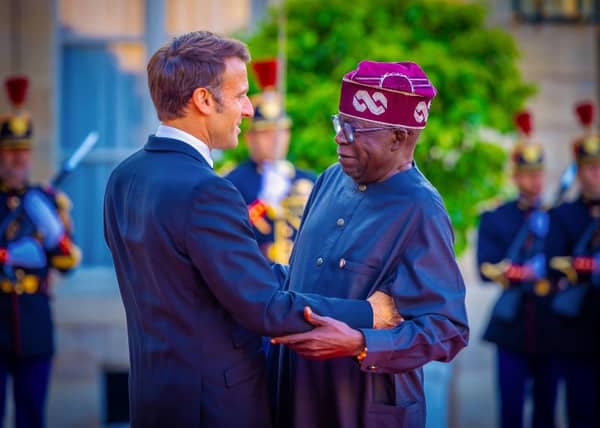 Nigeria President Bola Tinubu and France President Emmanuel Macron