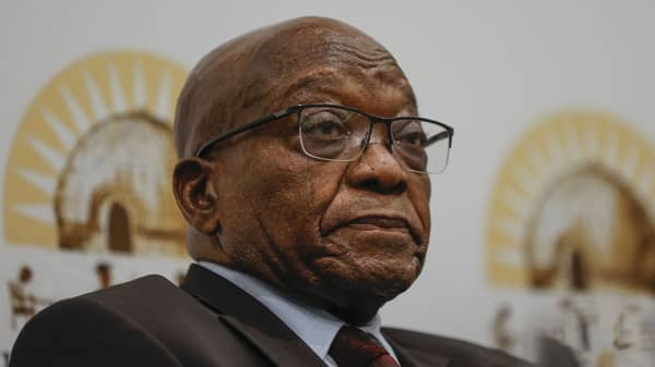 Former president Jacob Zuma addresses press conference