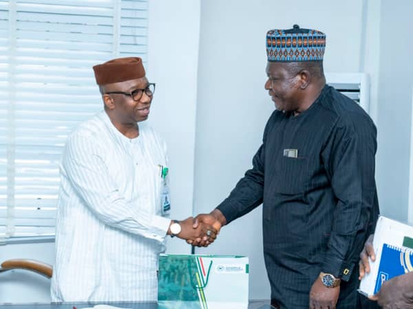 Dr Vincent Olatunji, National Commissioner of NDPC and Prof. Yakubu Ochefu,Secretary-General of CVCNU.