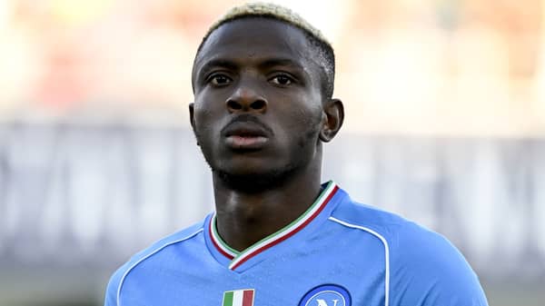 Victor Osimhen of SSC Napoli looks on during the Serie A football match between Bologna FC and SSC Napoli at Renato Dall’Ara