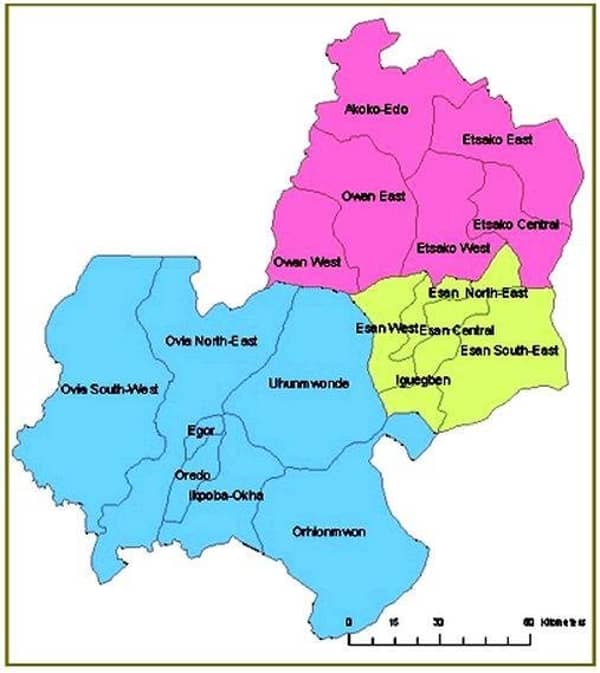 Map-of-Edo-State-showing-the-18-Local-Government-Areas