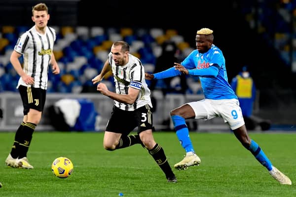 Victor Osimhen and Giorgio Chiellini