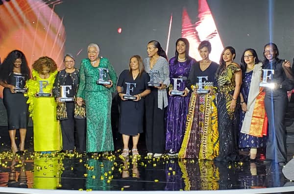 Zuriel on Stage with other Forbes Awards Recipients