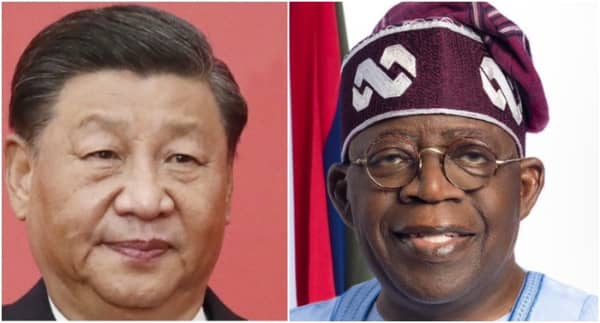 President Xi Jinping (left) and President Bola Ahmed Tinubu