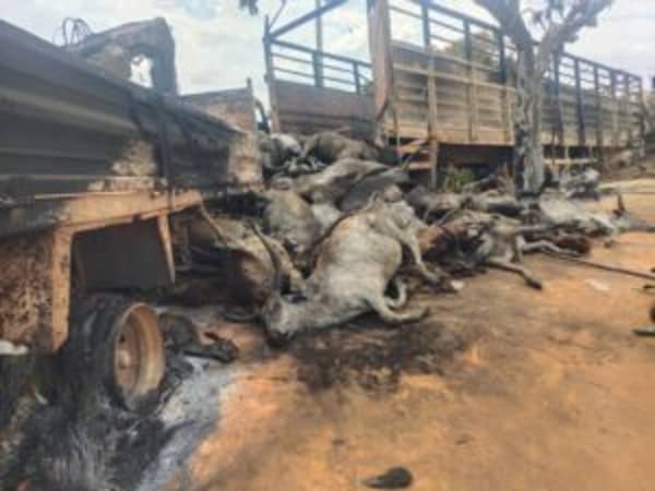 Crash scene at KM 02 Koriagi village Agaei on the busy Lapai-Bida route, Niger state.