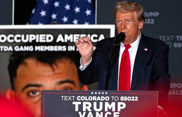 Republican presidential candidate Donald Trump holds election campaign rally