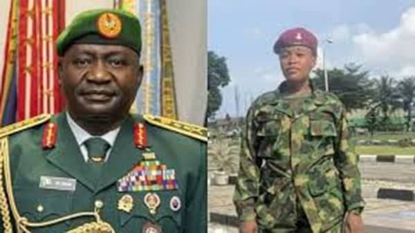 Dismissed female soldier