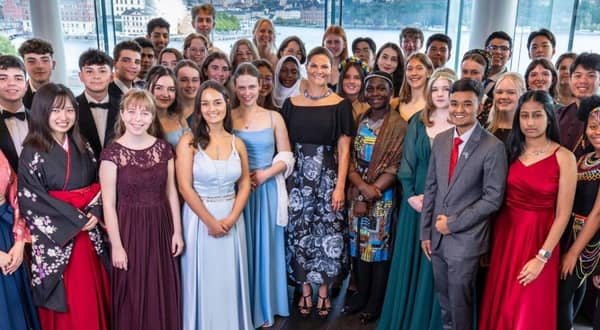 2023-Stockholm-Junior-Water-Prize-International-Finalists-with-Princess-Victoria-The-Crowned-Princess-of-Sweden