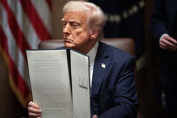 President Trump Attends Ambassador Meeting In White House Cabinet Room