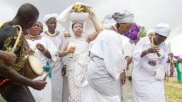Traditional religion worshippers at Osun-Osogbo festival
