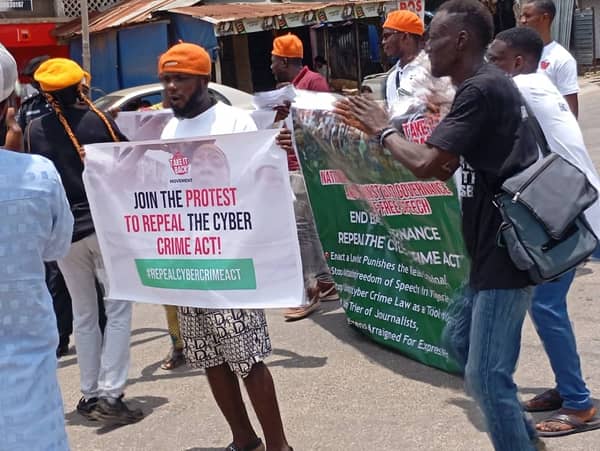 Cybercrime act must be repealed, protesters tell police in Osogbo