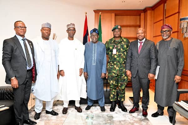 Bola Tinubu and security chiefs
