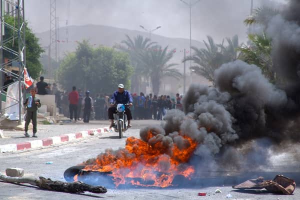 TUNISIA-SCHOOL-ACCIDENT-PROTEST