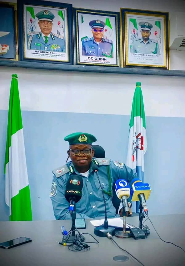 The Area Controller of Ogun State Customs, Comptroller Bisi Alade