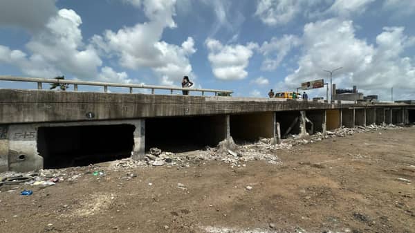 Demolished structures