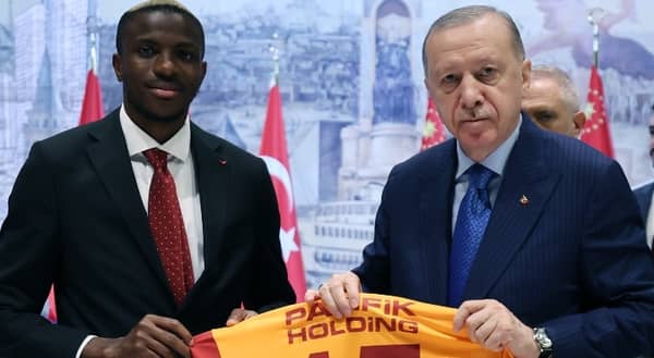 Recep Tayyip Erdogan and Victor Osimhen