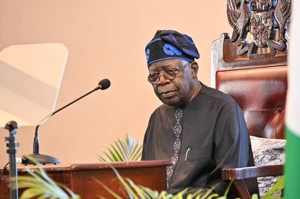 President Bola Tinubu addressing a special joint sitting of the Senate and House of Assembly of Saint Lucia at Sandals Grande, Gros Islet. Monday, June 30, 2025.